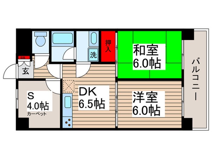 モナークマンション高砂(402)の物件間取画像