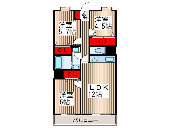 浦和エメラルドグリーンの物件間取画像