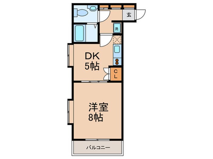 自由が丘クレスト(204)の物件間取画像