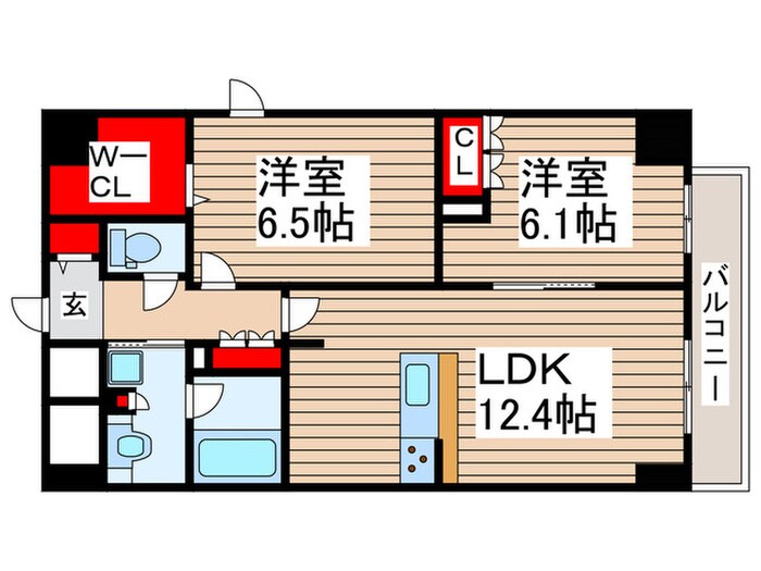 プライズ守谷の物件間取画像