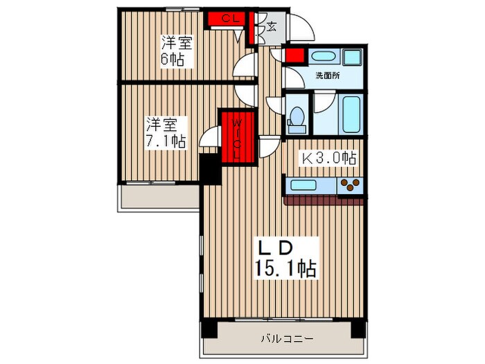 PRIME URBAN 東中野 COURTの物件間取画像