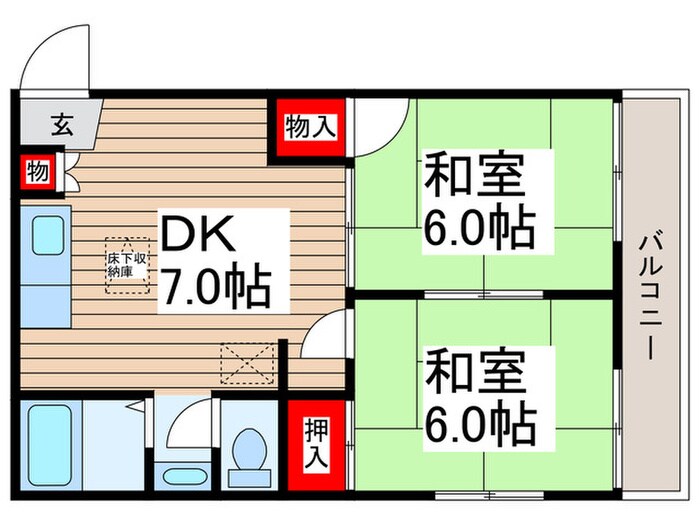 クレール上福岡の物件間取画像