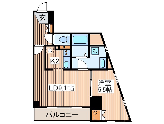 カスタリア初台の物件間取画像