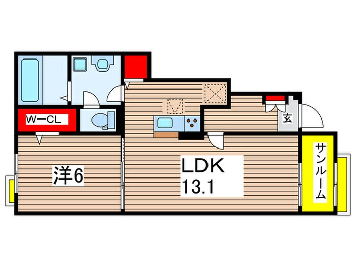 サンヴェール大芝ⅢBの物件間取画像