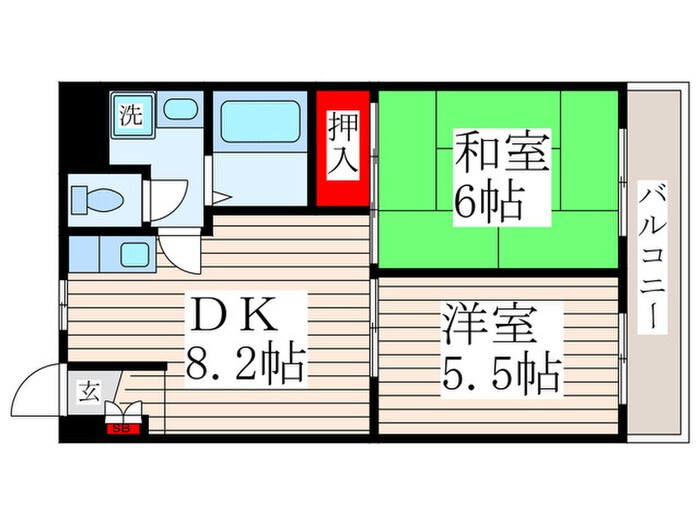パ－ムスプリングスの物件間取画像