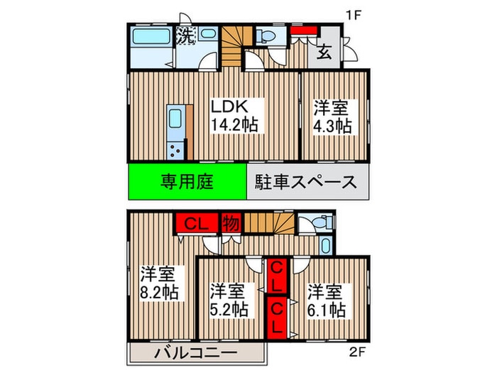 福栄４丁目戸建の物件間取画像