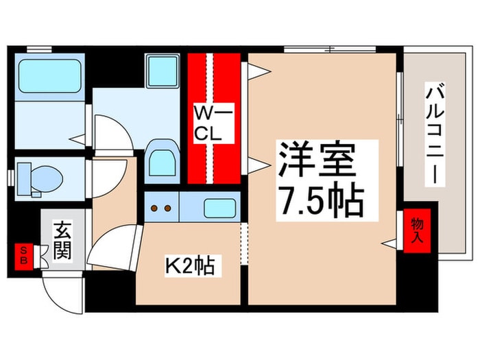 クレシェンド蔵前の物件間取画像