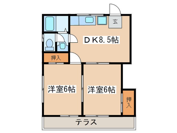 鈴木コ－ポ２の物件間取画像