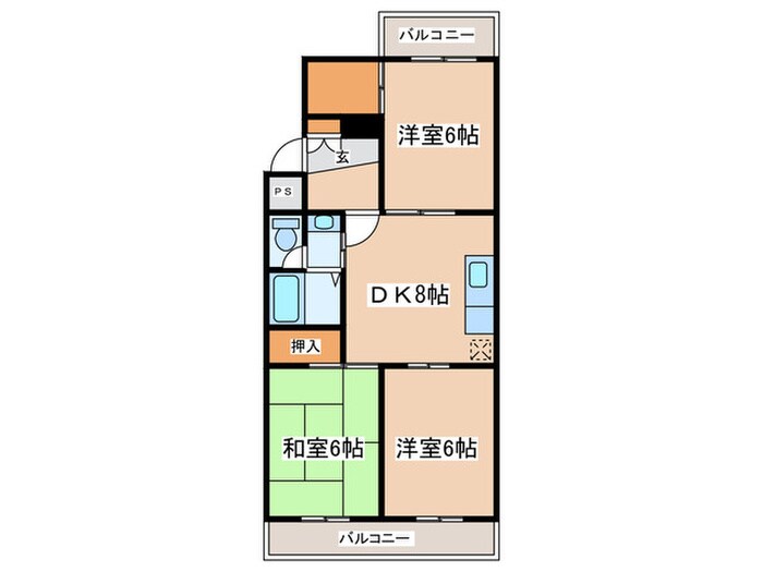 センチュリーハイツ町田13号棟の物件間取画像