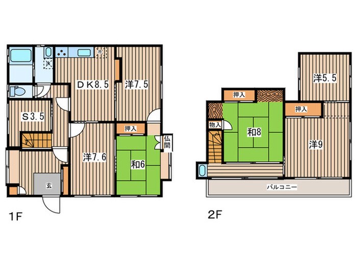 下田町三丁目貸家の物件間取画像