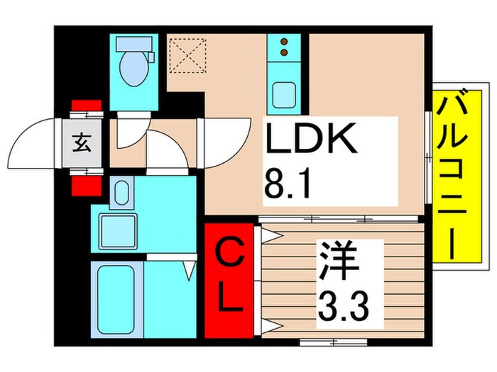 ﾚﾋﾟｭｱ北綾瀬ﾚｼﾞﾃﾞﾝｽ（401）の物件間取画像