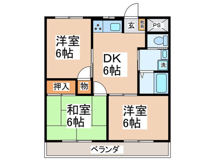 朝日プラザ平塚の物件間取画像