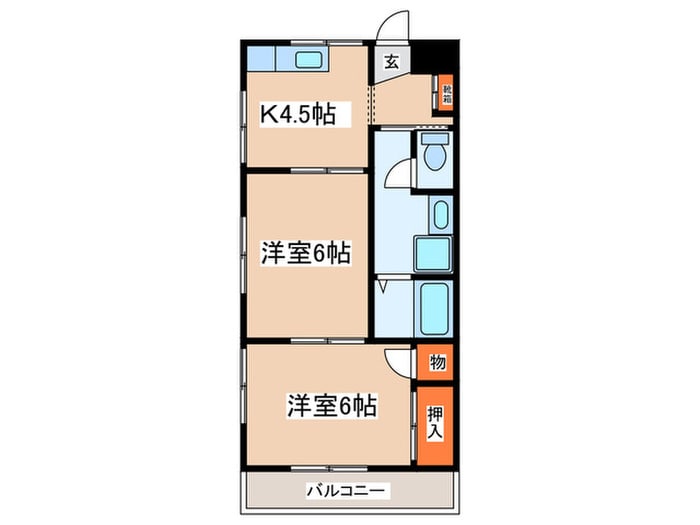 ハイツたちばなの物件間取画像