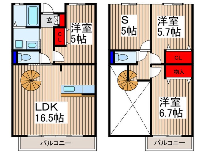 グランドゥール鶴ヶ島の物件間取画像