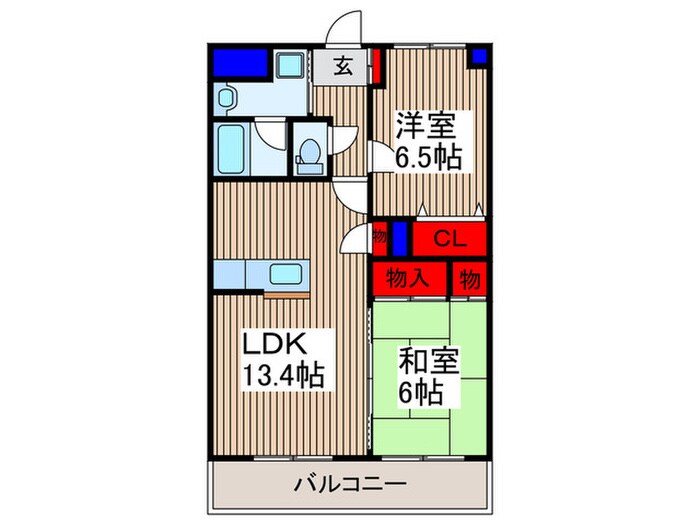 グリーンライズ南台の物件間取画像