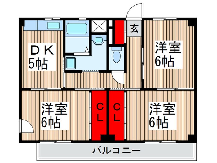 ビレッジハウス山崎１号棟の物件間取画像