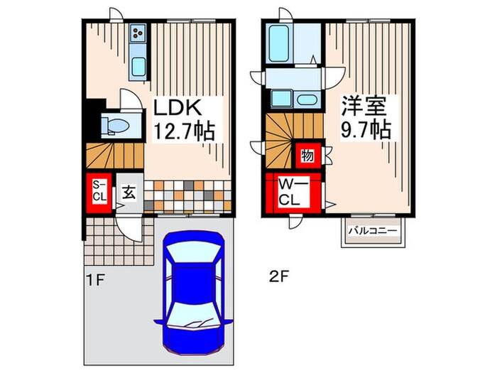 Ｋａｇｕｙａ　Ｎの物件間取画像