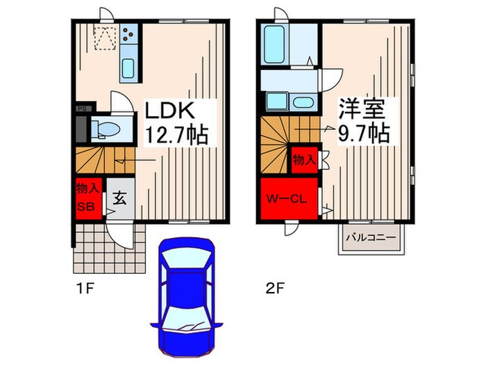 Ｋａｇｕｙａ　Ｎの物件間取画像