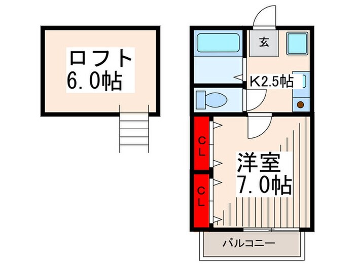 ビジョンＢ棟の物件間取画像