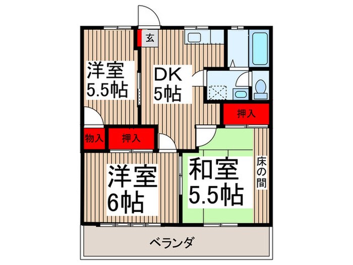 清水ハイツの物件間取画像