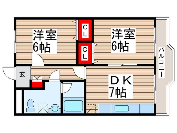 グランシャリオ７番館の物件間取画像