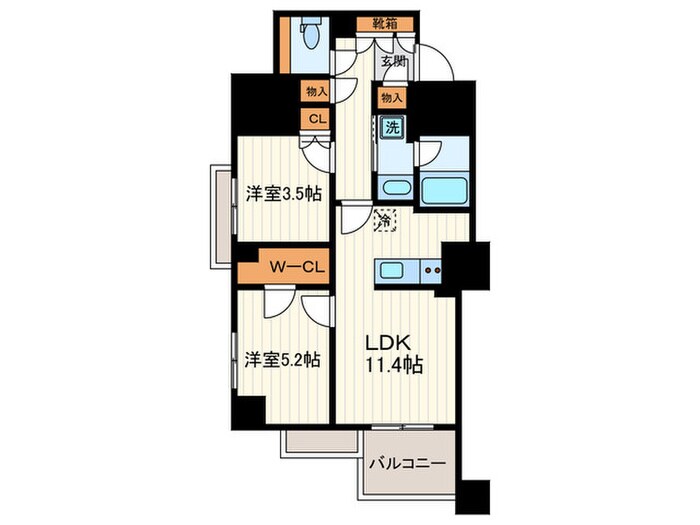 ＲＪＲプレシア大森北の物件間取画像