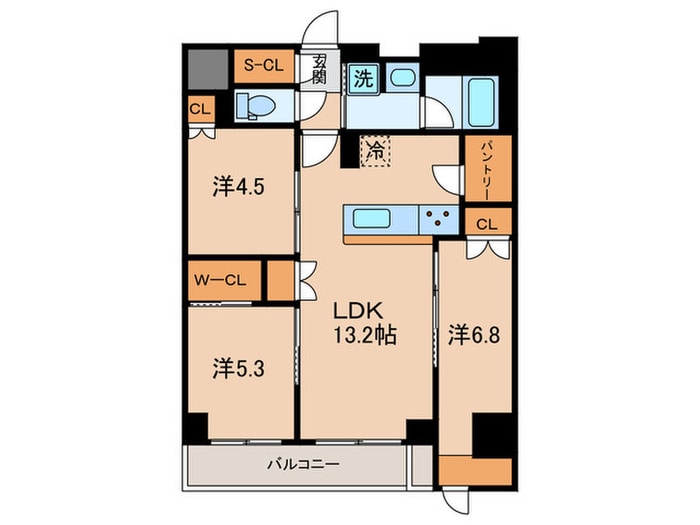 ＲＪＲプレシア大森北の物件間取画像