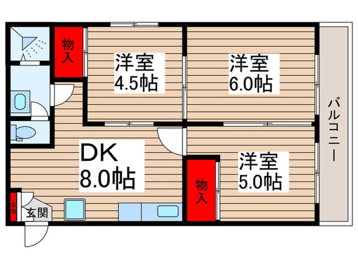 北松戸ビルの物件間取画像