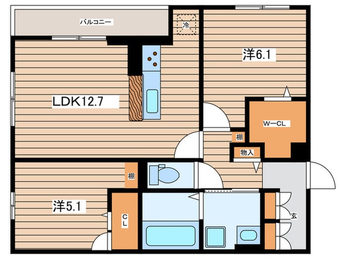 ロイヤルベルムの物件間取画像