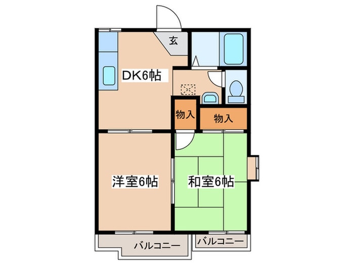 コ－ポますやリバ－サイドの物件間取画像