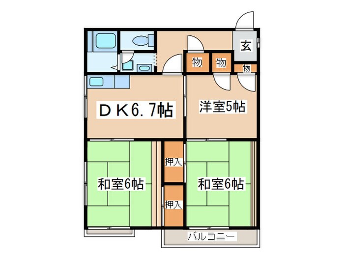 メゾンド　ソレ－ユの物件間取画像