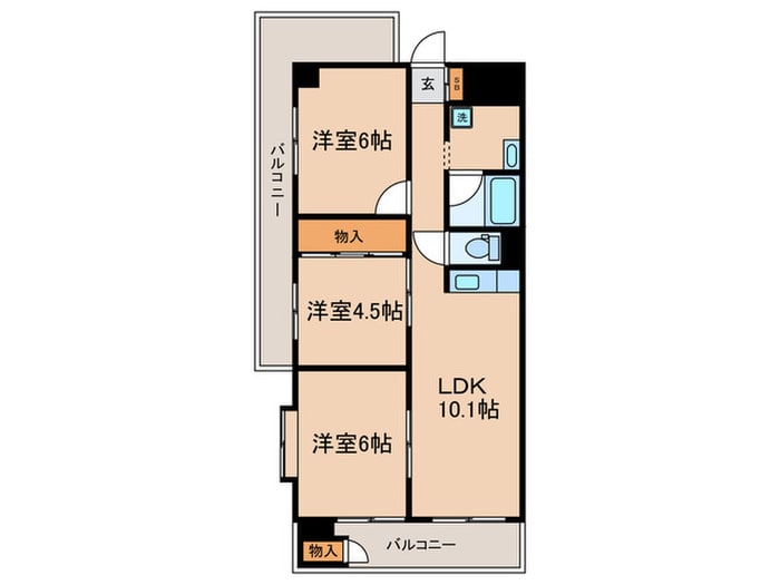 東建金町マンション(829)の物件間取画像