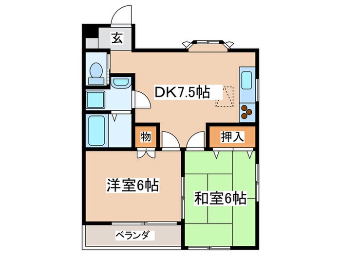 ハイツチムニーの物件間取画像