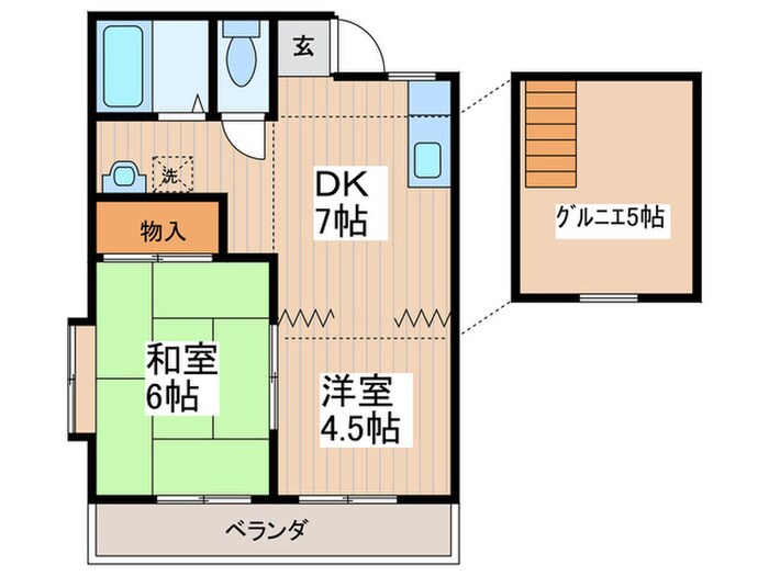 ミタカ台エムハイツの物件間取画像