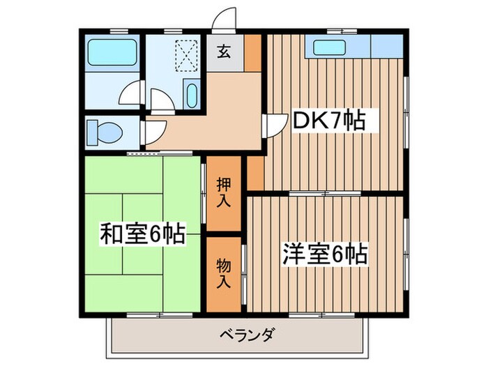 第二程島ハイツの物件間取画像