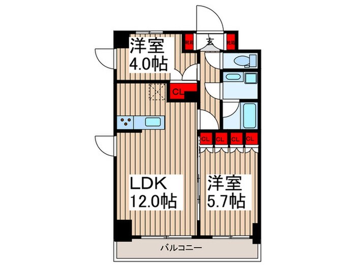 GENOVIA浅草Ⅵ　skygardenの物件間取画像