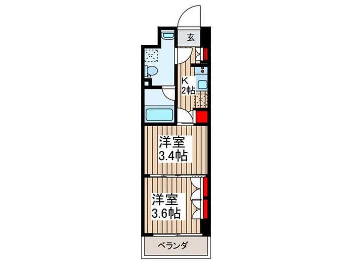 GENOVIA浅草Ⅵ　skygardenの物件間取画像