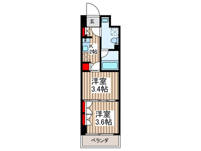 GENOVIA浅草Ⅵ　skygardenの物件間取画像