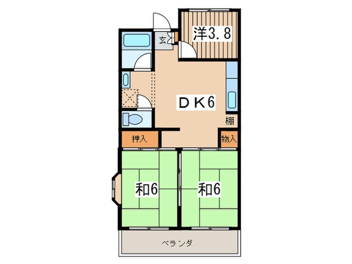 シャト－鶴ヶ峰Ａの物件間取画像