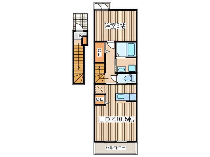 シャンブル湘南Ⅱの物件間取画像