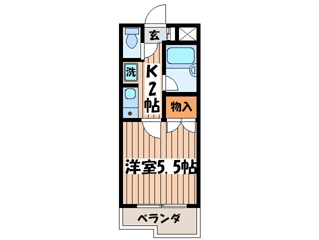 玉学小原ハイツの物件間取画像