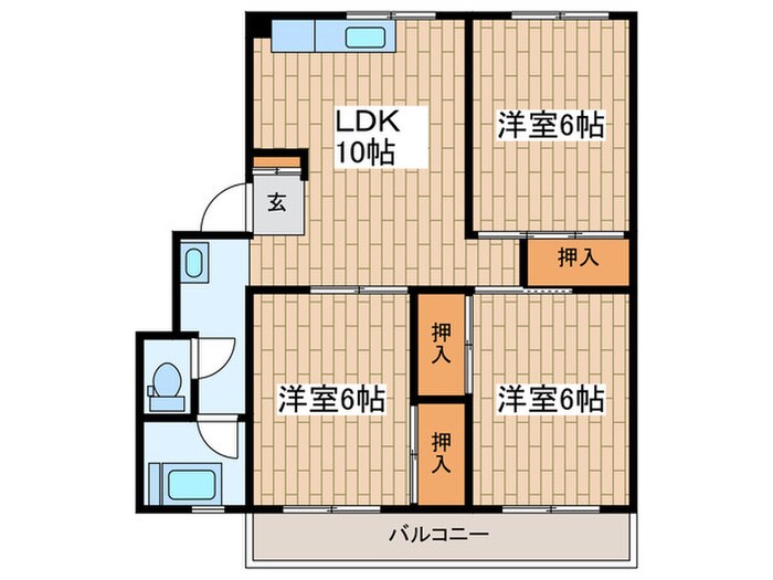 調布第２コーポラスの物件間取画像