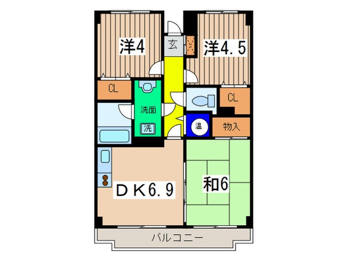 イーストパレス二俣川の物件間取画像