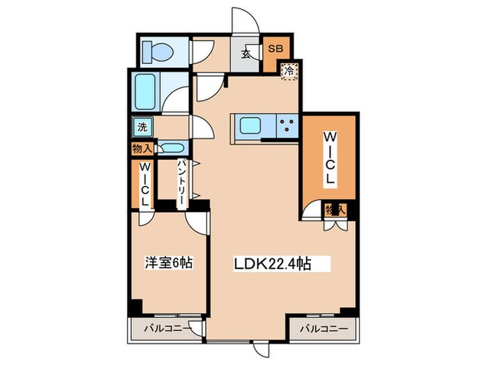 ﾃﾞｭﾌﾚ渋谷本町（402）の物件間取画像