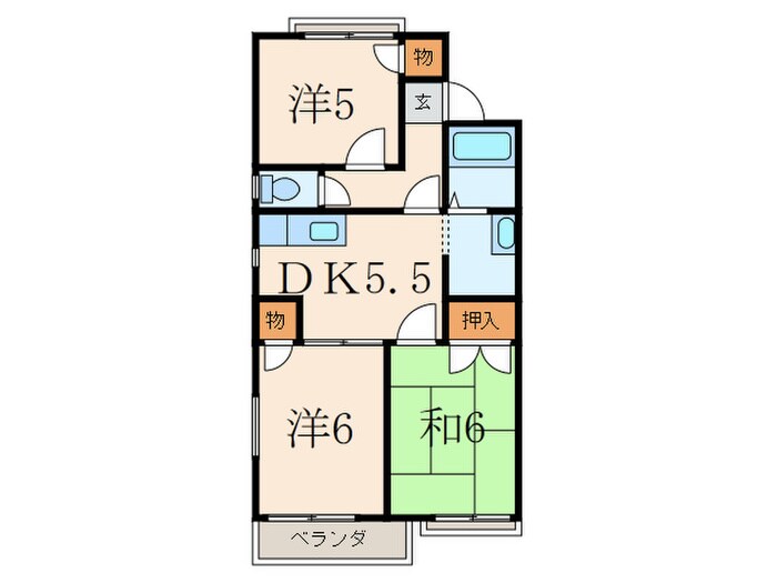 ハイツ富士Ａの物件間取画像