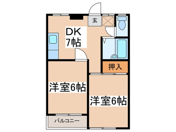 コーポ松本の物件間取画像