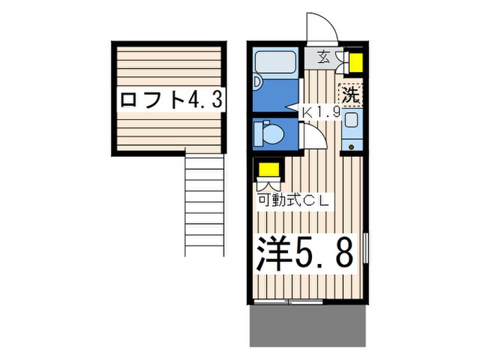 コンフォールＫの物件間取画像