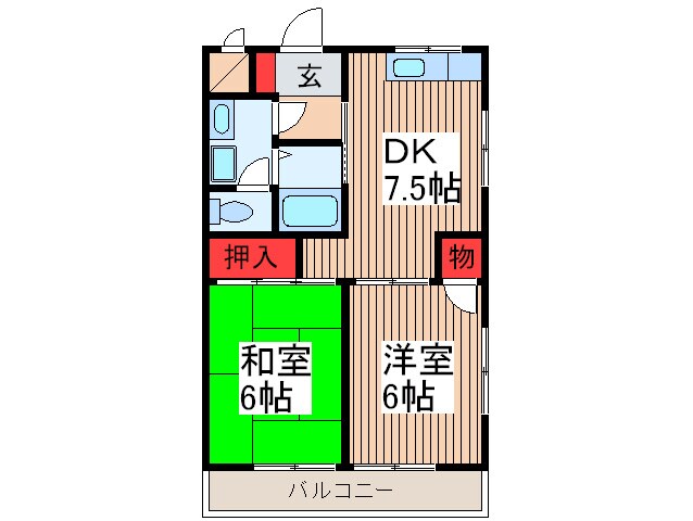 リファインドマンション　Ｋの物件間取画像