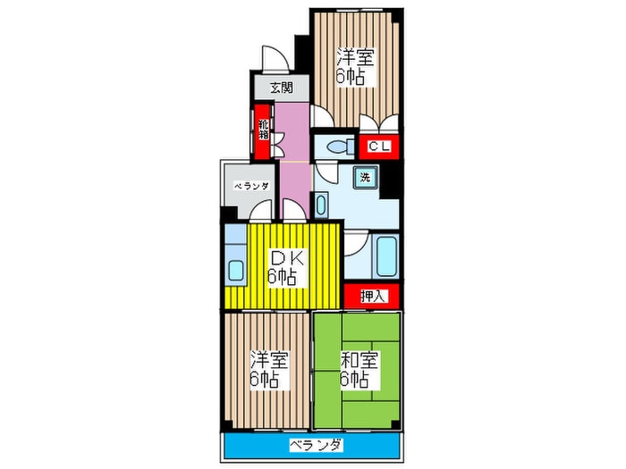 リシェス久米川２号館の物件間取画像