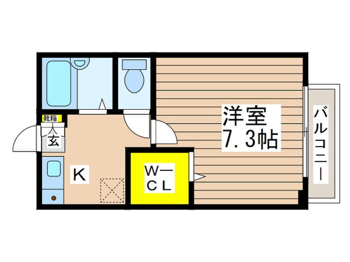 ローズパレットＡの物件間取画像